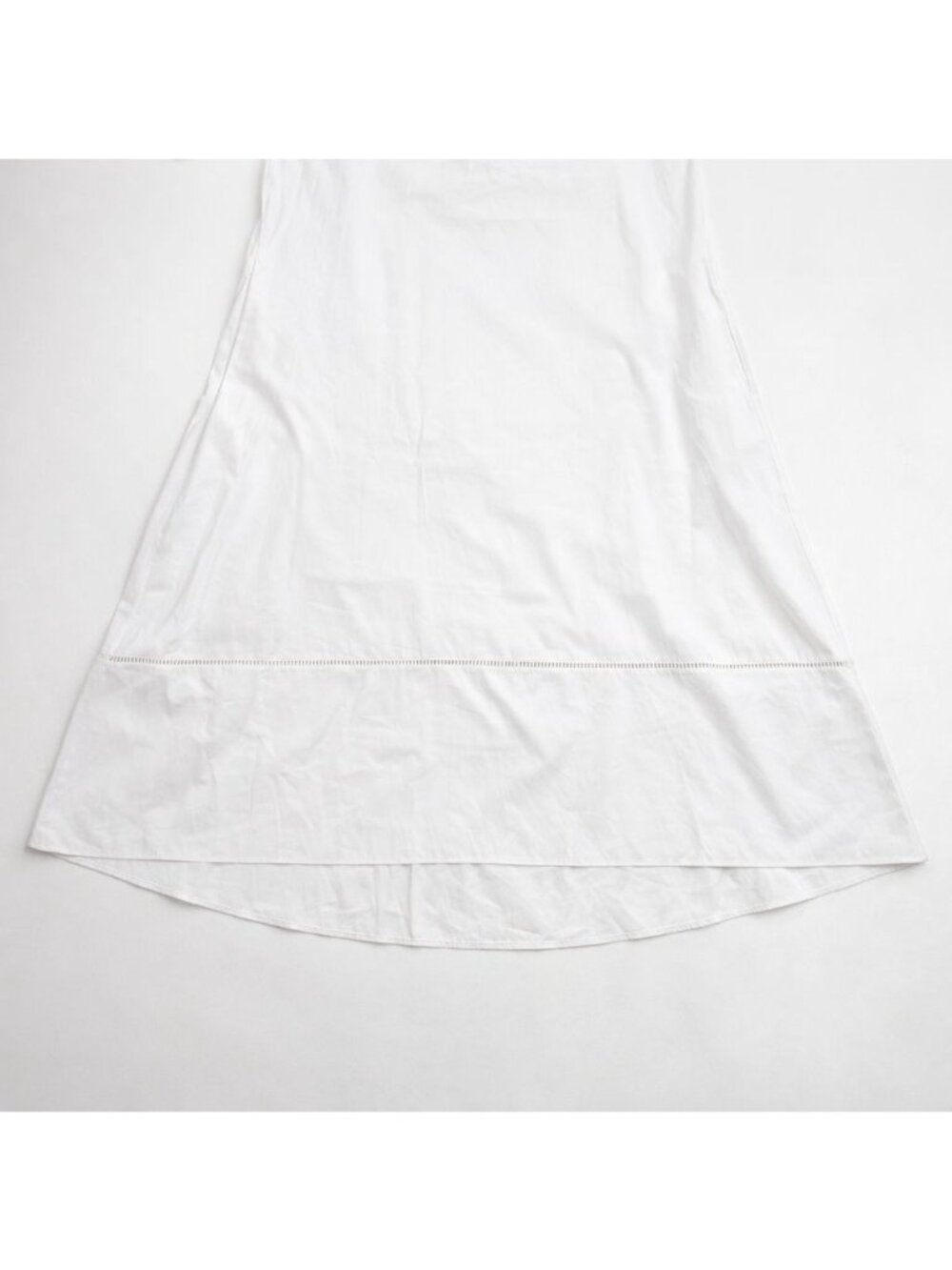 Madewell Poplin Splitneck Midi Shirtdress White XXS Lined Minimalist 100% Cotton - Picture 15 of 16